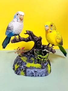 Chim Vẹt điện tử tự hót khi có âm thanh trang trí nhà cửa vui nhộn