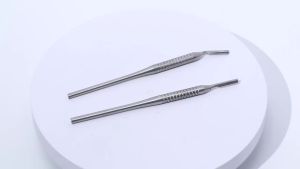 AqToCna | 1/2Pcs Stainless Steel Scalpel Handle Anti-slip Design Straight Curved Tips for Nail Art Engraving Small Parts Repair