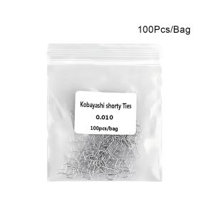 PIORPOY 100Pcs Dental Ligature Stainless Steel Archwire Orthodontic Kobayashi Wire Teeth Braces Dentistry Correction Materials