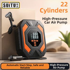 Portable Car Air Pump Tire Pressure Detection and Deflation