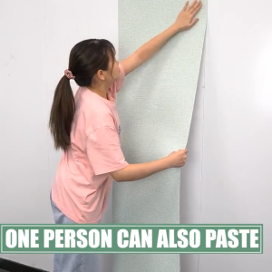 Buy 2M get 2M 3D Linen Wall Sticker PE Foam Waterproof Anti-collision Self-adhesive Wallpaper