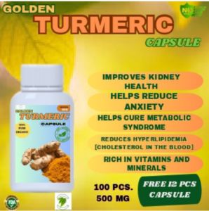 ORIGINAL PURE ORGANIC TURMERIC CAPSULE 100pcs+FREE 12 PCS. CAPSULE 100% all Natural