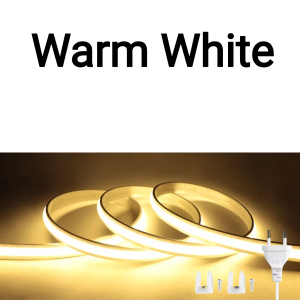 High Brightness COB LED Strip 220V Seamless Linear Neon Rope Light with Switch CRI 90+ Flexible Silicone Tape for Home Decor