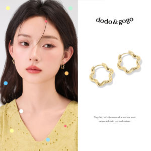 DODO.GOGO | Khuyên Tai Vòng Tròn Phong Cách Pháp Hoa Rỗng Xoắn