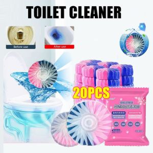 20pcs Aromatic Tablets Toilet Bowl Toilet Cleaner Automatic Tank Bowl Deodorant Homeliving Toilet Bowl Cleaner Tablets 2-in-1 blue-pink antibacterial and descaling toilet decontamination tablets 2-color toilet cleaner with light rose scent