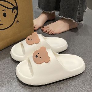 Cute EVA Indoor Outdoor Slippers for Women Summer New Style Student Dormitory Couple Slippers Thick Bottom mid Heel Daily Wear