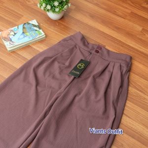 Jennie Knit Pants-Celana Kulot Highwaist Knit Kancing 2 Celana Knit Wanita Celana Kulot Wanita