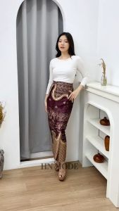 Rok span batik belah tengah / rok kebaya / rok batik slimfit