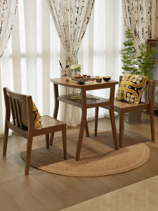 2024 New Balcony Small Tea Table Casual Table And Chair Internet Famous Three-Piece Set Solid Wood Small Tea Table Combination