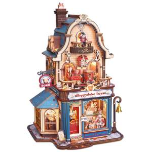 Robotime ROKR EAM01 DIY 3D Wooden Puzzle Happypduke Toys Shop | Music Box with LED Light | No-Glue Assembly | Christmas Gift Holiday | diy Toy for Kids Adults | Home Decor | 305 Pcs