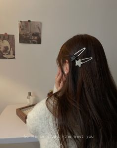 Practical Star Rhinestone Hair Clips Girls Bangs Back of Head Hair Accessories Side Clips Top Clips Korean Style Hair Decorations