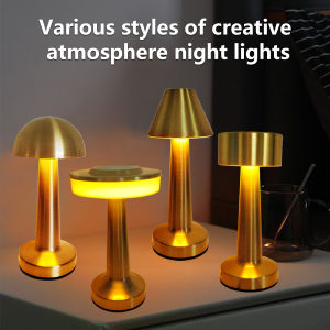 Vintage Metal LED Table Lamp & 3 Color Adjustable Touch Lamp: Perfect Lighting Solution for Restaurants, Bars & Coffee Shops