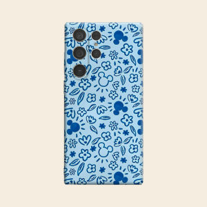 Blue Doodle Luxury Fashion Full Lens Protective Case for Samsung Galaxy S26 S25 S24 A56 A36 Plus Ultra