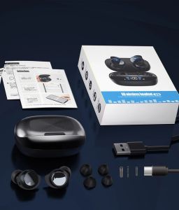 Bluetooth 5.3 Headphones True Wireless Waterproof Buds with Charging Case 50H Battery & Crystal Clear Stereo Sound Earphones TWS
