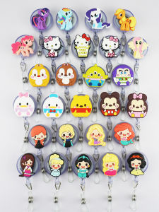 Employee Badge Transparent Name Tag Cartoon Work Permit Certificate Clip Doctor Nurse Can Buckle Retractable Buckle Chest Card Cover