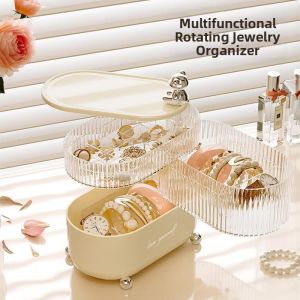 Dust-proof Moisture-proof Rotatable Desktop Storage Box