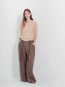 CHACHASTU | Quần Áo Len Nẹp Cổ Túi Xếp Ly Ôm Eo