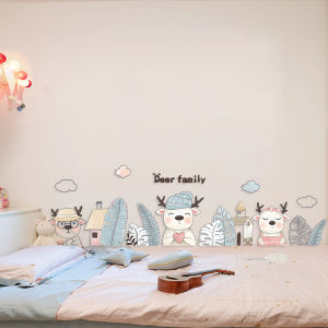 Bedroom Wall Decal Stickers Self Adhesive Dormitory Student Cartoon Room Background Decor PVC Waterproof Flat Style Decoration