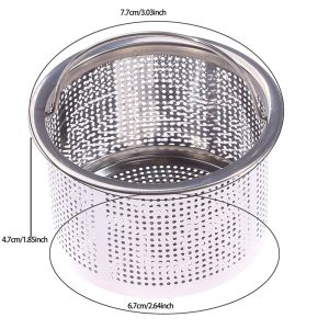 Stainless Steel Stopper Shower Drain Hole Filter With Handle Metal Sink Strainer Floor Drain For Kitchen height 2/4/4.7cm