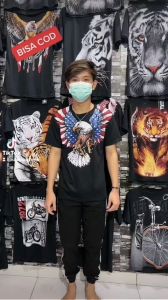 Kaos Motif Naga Depan Belakang Sablon Kaos Pria Dewasa Murah