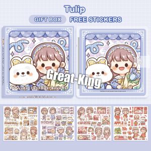 Aesthetic Binder Book Cute Character Notebook Spiral Notebook Loose-Leaf Cute Korean DIY Diary Notebook Daily Planner Scrapbook Journal