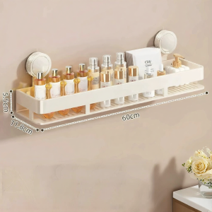 youqin | Suction Cup Wall Mounted Bathroom Shelf for Toiletries & Towels