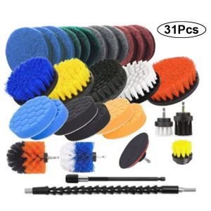 Multiple Set Drill Brush Attachment Set Electric Cleaning Scrub Brush Multipurpose Drill Brush for Tub Tile Corner Floor Etc