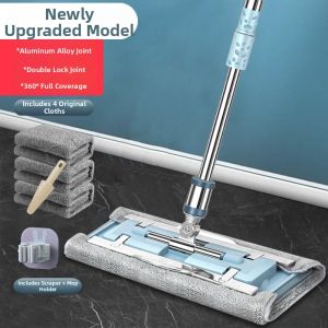 Hands-Free Cleaning Flat Mop for Tiles and Wood Floors