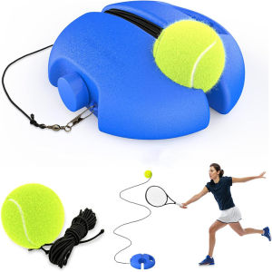 Máy Tập Đánh Tennis Hạng Nặng Với Dây Đàn Hồi Đế Tự Hồi Phục Dụng Cụ Tập Luyện Đối Kháng Để Luyện Tập Bóng