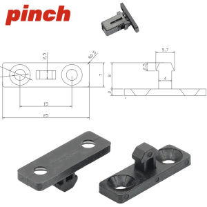 Black Press Type Lock Buckle Trash Can Lid Panel Snap Cover Eyeglass Box Accessories Door Lock Switch Desktop Trash Can