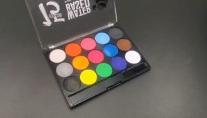 Water-Soluble Face Painting Set with 15 Colors - Body Painting Pigment Makeup Paint for Art and Fancy Festival Party (with Brush)