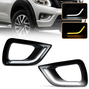 Đèn Chạy Ban Ngày LED Nissan Navara NP300 2015-2019 Tích Hợp Xi Nhan Trắng & Vàng 12V