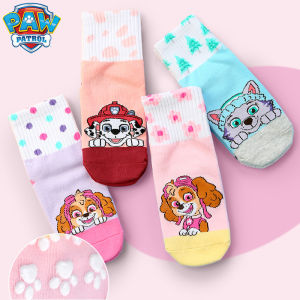100% Genuine Paw Patrol Girls Floor Socks Spring Autumn Cotton Socks Baby Childrens Indoor Playground Anti slip Walking Socks