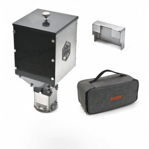 HUANGYELIEREN | High Capacity Outdoor Camping Pellet Burner 304 Stainless Steel Fuel Chamber