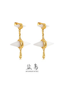 YANDAO | Celebrity Same Style Wax Infused Jade Earrings