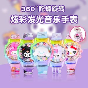 Đồng Hồ Trẻ Em Melody Toy Bé Gái 3 Tuổi Mẫu Giáo Kurokos Light up Music Electronic Watch Cartoon KT Cat Đồ Chơi Thời Gian