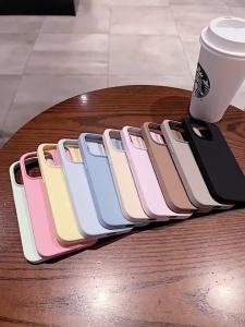 Ốp Điện Thoại Silicon Lỏng Màu Trơn Cao Cấp Thiết Kế Tối Giản Dành Cho iPhone 17 Pro Max 13 14 15 Pro 16 Plus 17 Air Chống Rơi Bảo Vệ Toàn Diện