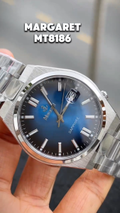 BH 2 NĂM Đồng Hồ Nam Chính Hãng MARGARET MT8186 Dây Thép Không Gỉ Kính Sapphire Size 40mm (DinoShop)