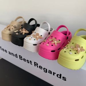 (มีของทุกสี/ไซส์) E8899 รองเท้าหัวโต รองเท้าผู้หญิงแฟชั่น ส้นสูง หนา 7 ซม พื้นนิ่ม ใส่สบาย พร้อมตัวติด EVA LINK-1