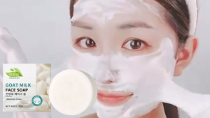 Hanchobit GOAT MILK SOAP丨SABUN SUSU KAMBING Cleansing Soap With Coconut Oil Deep Cleansing Gently Removes Dirt Minimizes Pores Oil-Control Face Soap Bath Soap (60g)