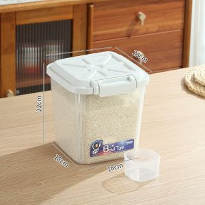 Large Capacity Rice Flour Storage Container Anti-Insect Moisture-Proof Home Use Plastic Kitchen Storage Jar for Rice And Noodles