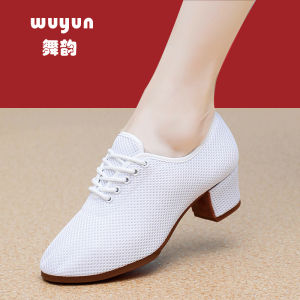 Womens Dance Shoes Breathable Mesh Square Dancing Shape Dance Professional Soft Bottom Latin Dance Shoes Fitness Yoga Sports