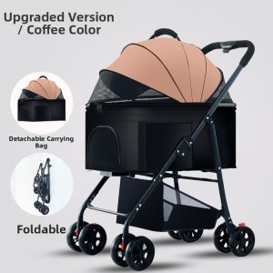 LIWAN | Lightweight Foldable Pet Stroller for Medium Small Dogs Cats