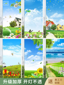 Transparent Decorative Window Stickers Landscape Glass Decals for Bathroom Privacy Protection And Light Transmission