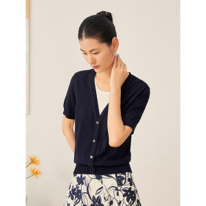 Autumn French Style Two-Tone Knit Sweater Slim