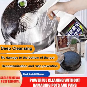 Old Pot Become New Pot[Specially For Spring Festival Cleaning] Stainless Steel Black Dirt And Oil Stain Cleaner/不锈钢黑垢油污清洁剂/Pot Bottom Black Remover Stainless Steel Cookware Cleaner Spray Multi-Purpose Oil Stain Remover