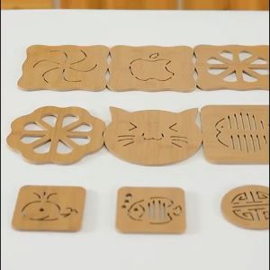 แผ่นไม้ กันความร้อน รองหม้อ และรองกระทะ รองแก้ว จานรองแก้ว แบบ ที่นี่