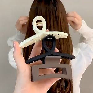 *Ready stock*Korean Style Hair Clip Square Clip Acrylic Hairclip Etro Shark Clip Frosted Solid Color Hair Pin Kepit Rambut 发夹 鲨鱼夹