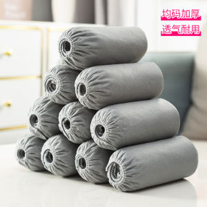 Tất Giày Dùng Một Lần Bằng Vải Không Dệt Dày Dùng Trong Nhà Thoáng Khí Chống Bụi Chống Mài Mòn Cho Học Sinh Và Người Lớn