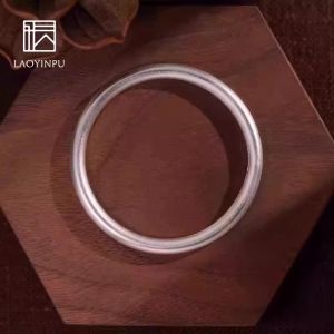 Wuyue Old Silver |999 Sterling Silver Ancient Style Solid Bangle